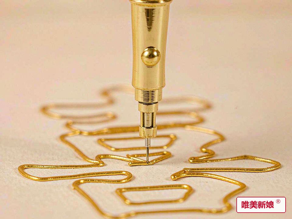 喜字金漆描边笔