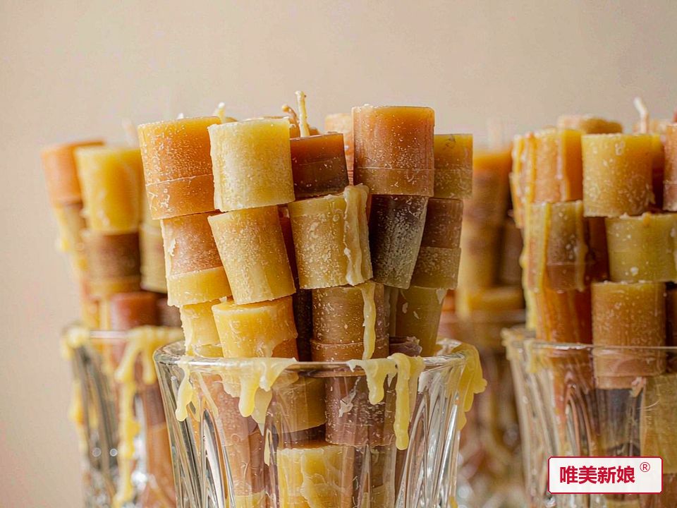 蜂蜡手工喜烛