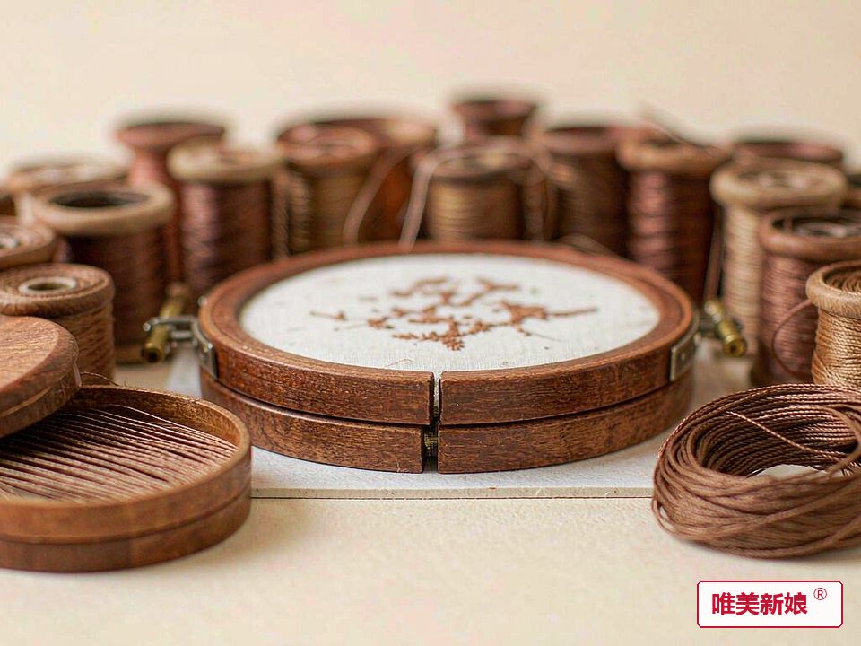 手工绣绷与丝线